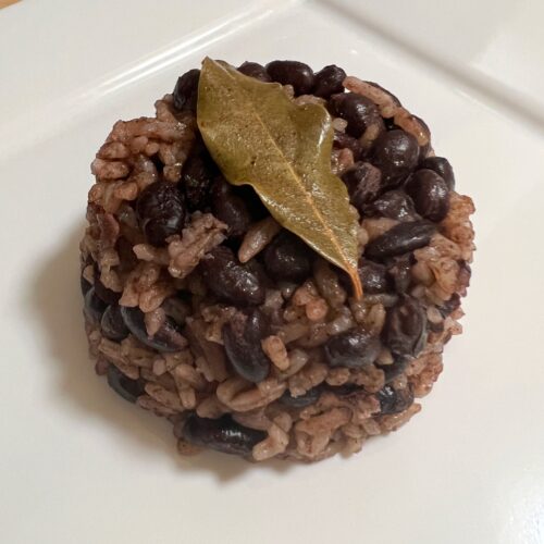 rroz Moro (Congri/ Moros y Cristianos) or Cuban black rice and beans.