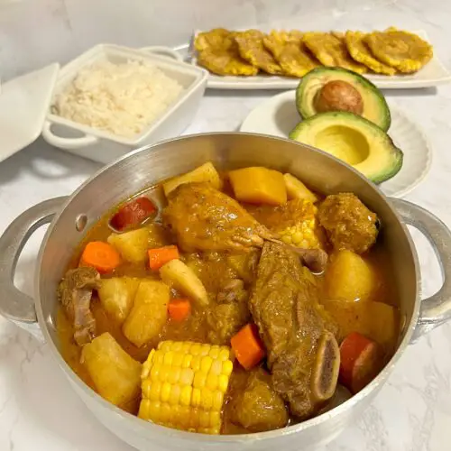 Sancocho (Puerto Rican Meat And Root Vegetables Soup) Made with Sazón